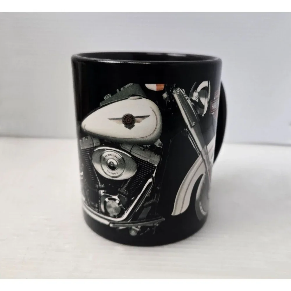 Harley Davidson Fat Boy 2002 Coffee Mug Official Licensed 3D Logo 10oz Vintage